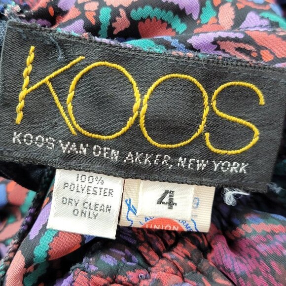 Koos Van Den Akker Women's 4 Skirt Multicolor Abstract Elastic Waist Knee Length - Picture 4 of 5